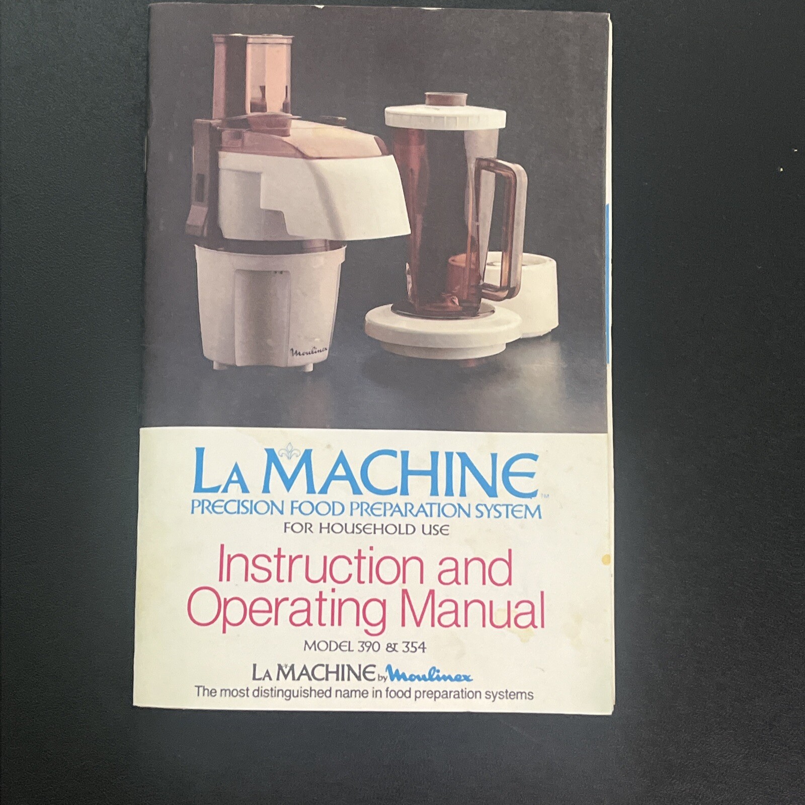 Moulinex La Machine Model 354 Shredding Slicing Disks Food Processor Manual
