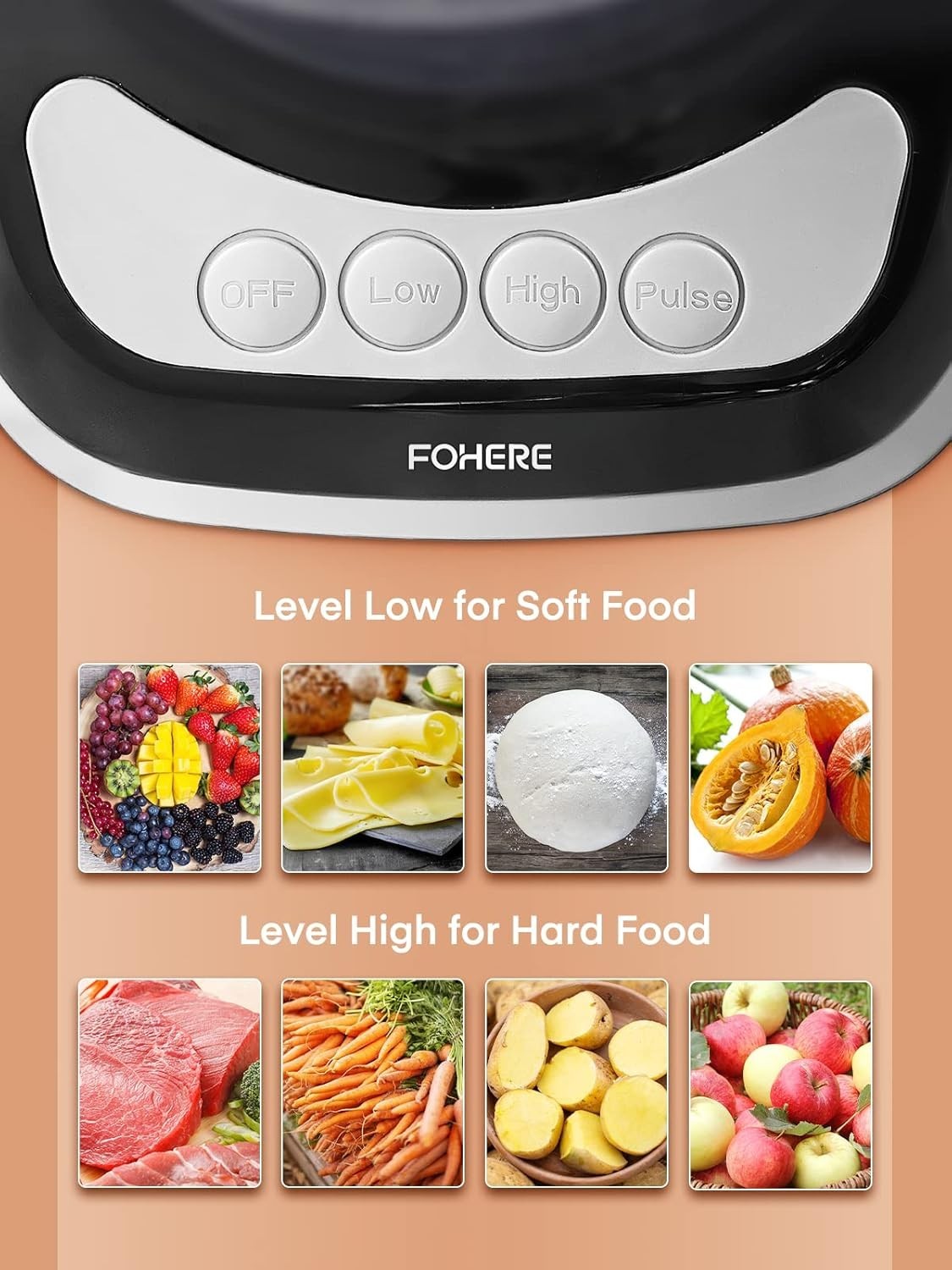 Efficient 12-Cup Electric Food Processor with 2 Speeds & Dishwasher Safe Design