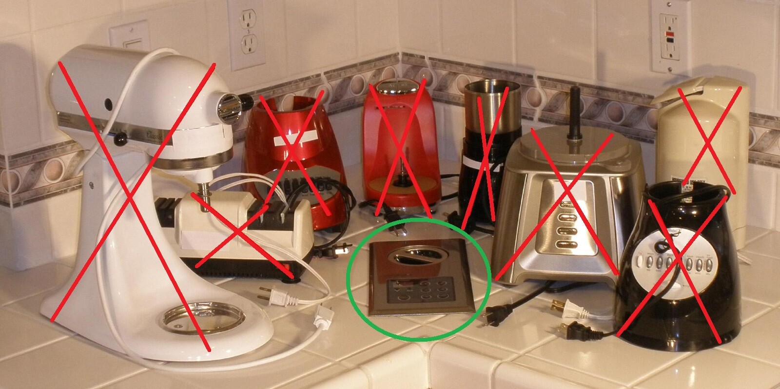 Built-in Blender & Food Processor (re: Nutone Food Center) 1000W in counter moto