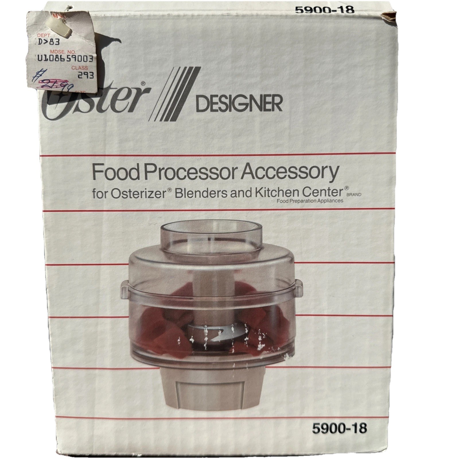 NEW NIB Oster 5900-18 Food Processor Accessory Osterizer Blenders Kitchen Center