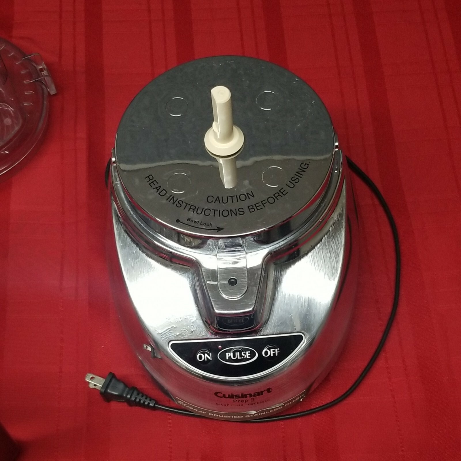 Cuisinart Food Processor Prep 9 Base Brushed Aluminum Test Working DCL-2009CHB