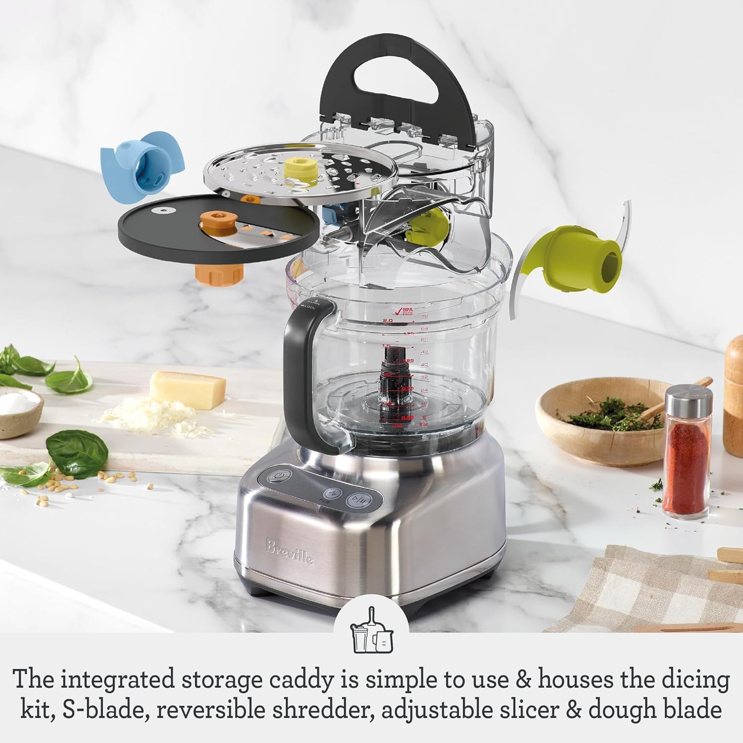 Breville BFP610 Sous Chef 9 Cup Food Processor, Small, Brushed Stainless Steel