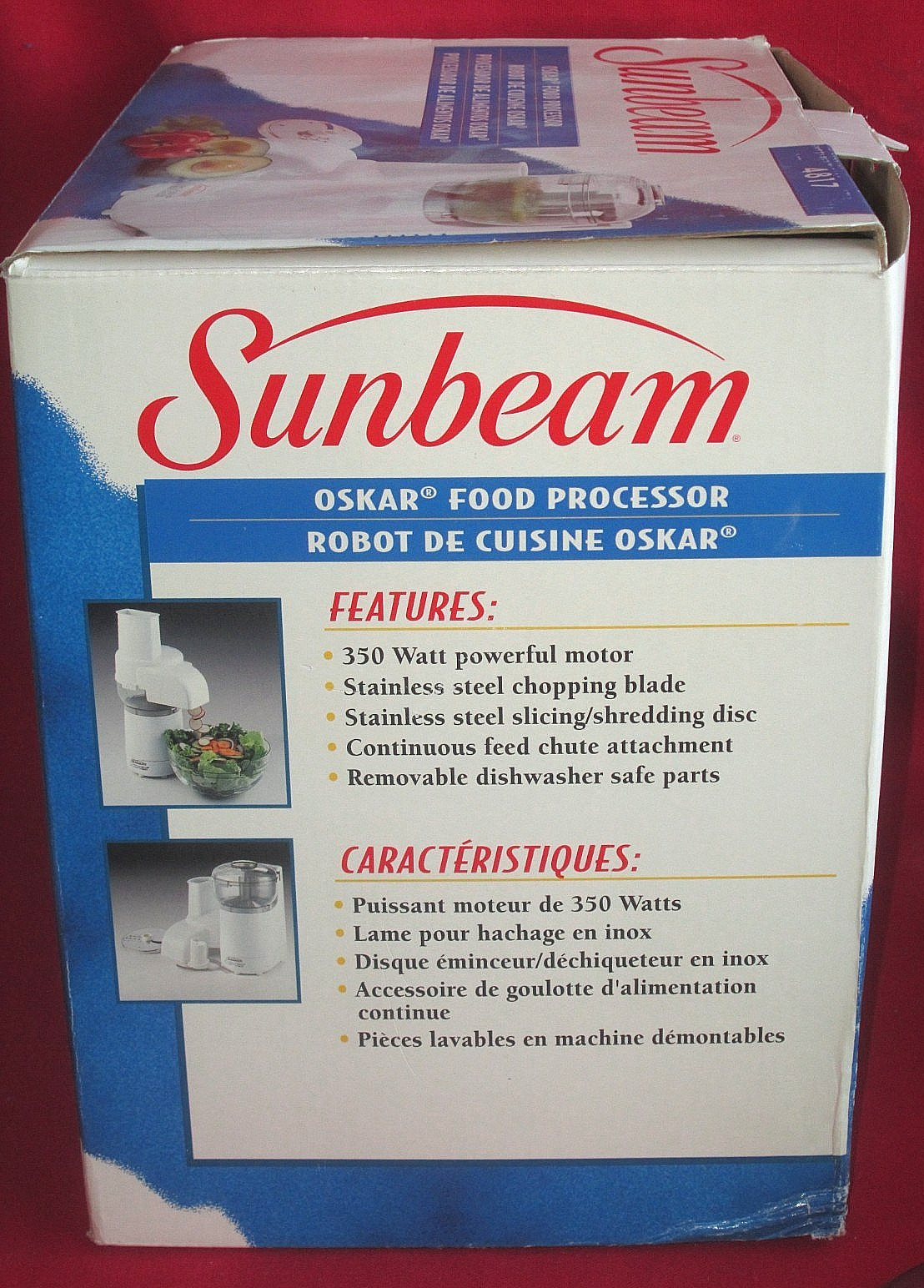 New in open Box 1997 Sunbeam Food Processor Model 4817