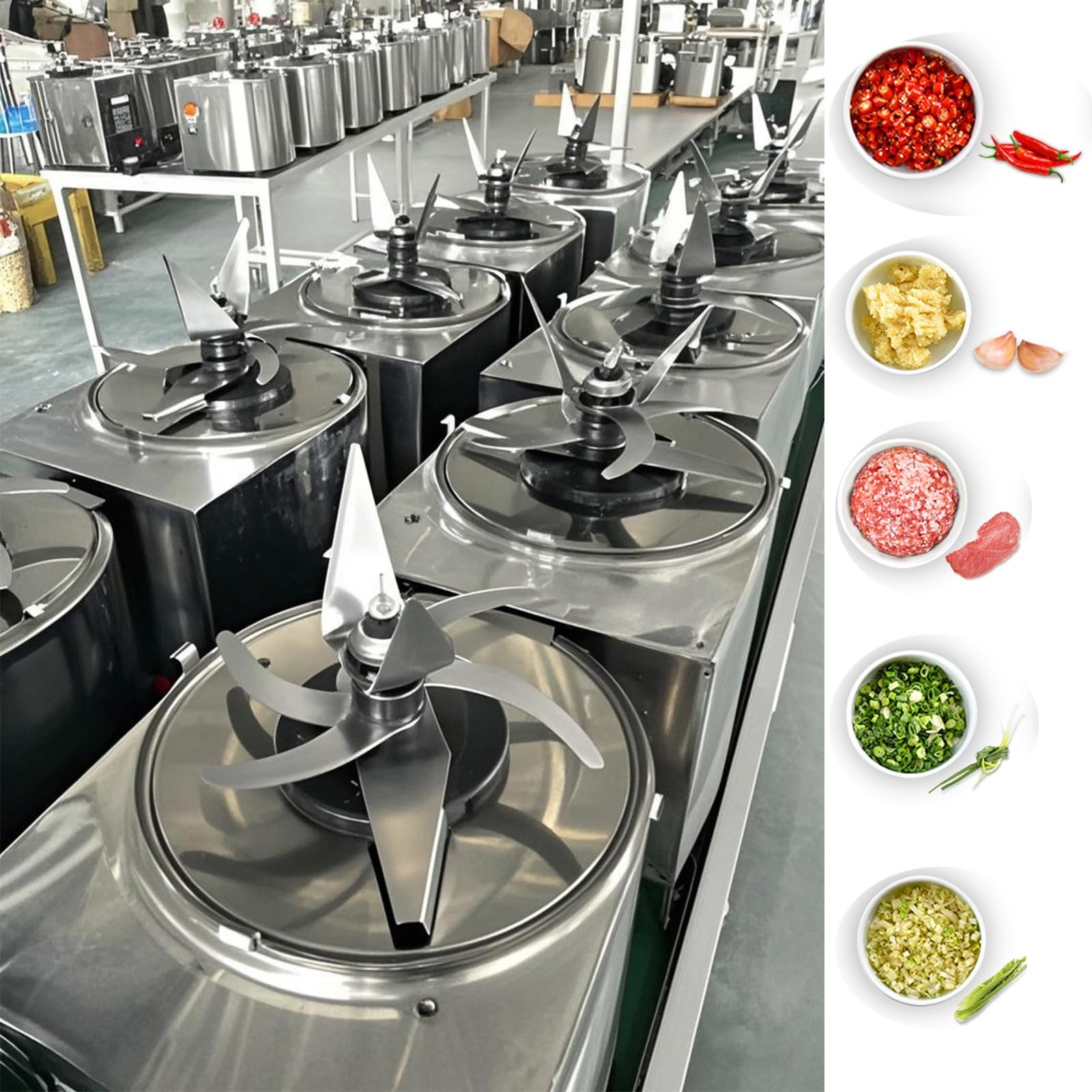 Commercial Electric Food Processor 550W – Heavy Duty Vegetable Chopper Machin…