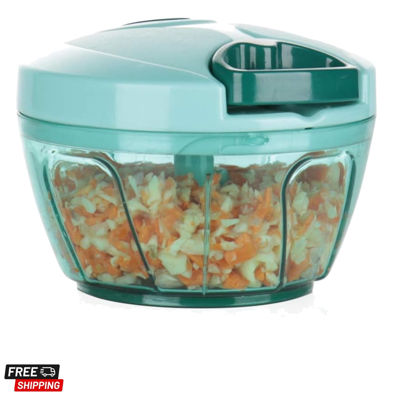 Manual Food Processor Vegetable Chopper, Portable Hand Pull String Garlic Min…