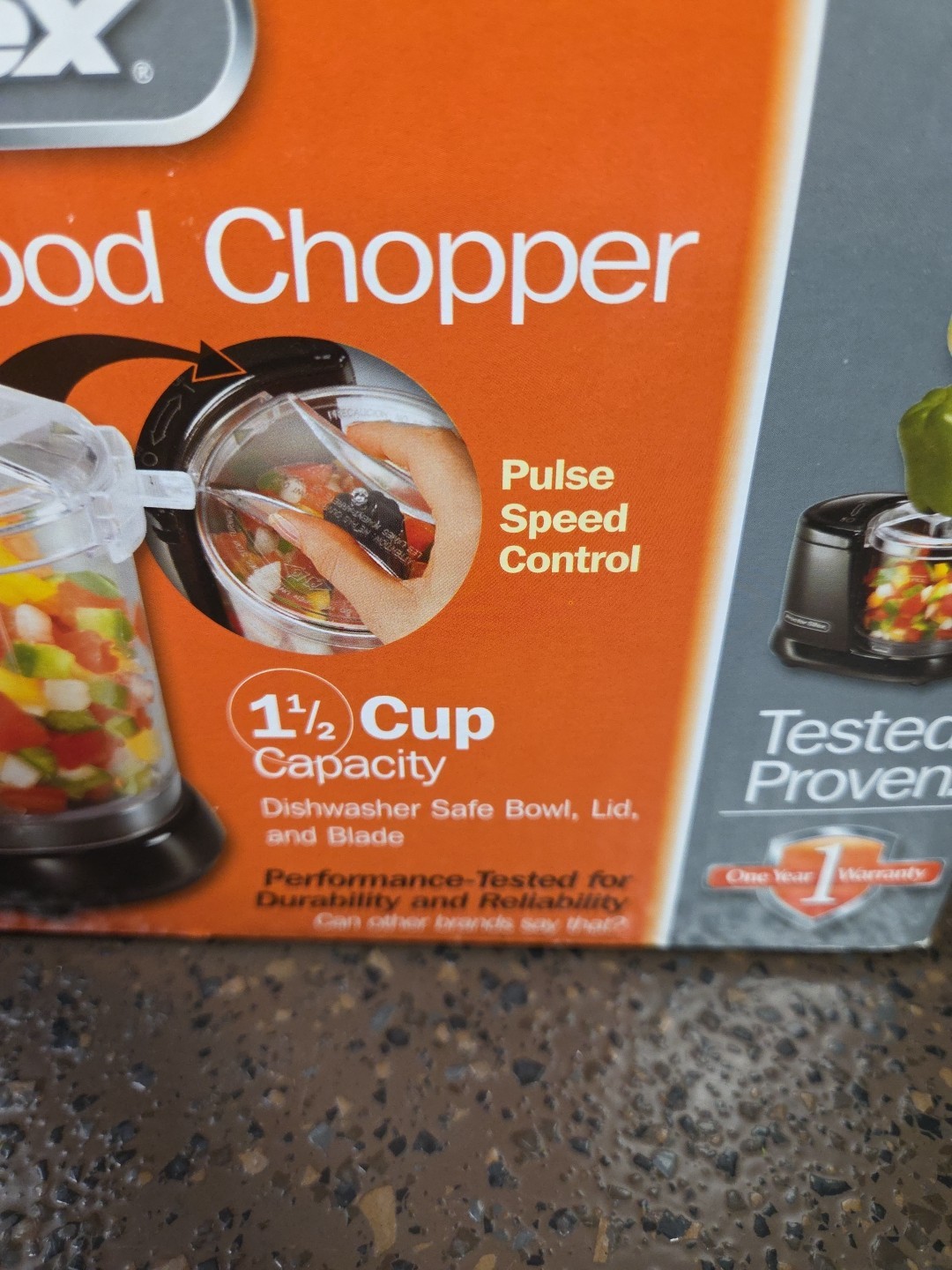 Proctor Silex 1-1/2 Cup Durable Food Chopper Black- New in Box