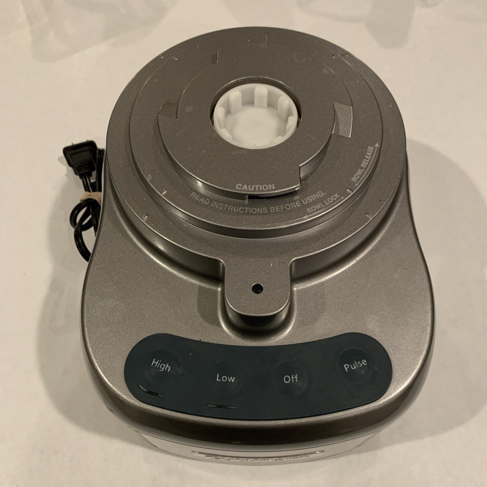 Cuisinart FP-13D Food Processor Housing Base Gun-Metal Gray Motor Body Tested
