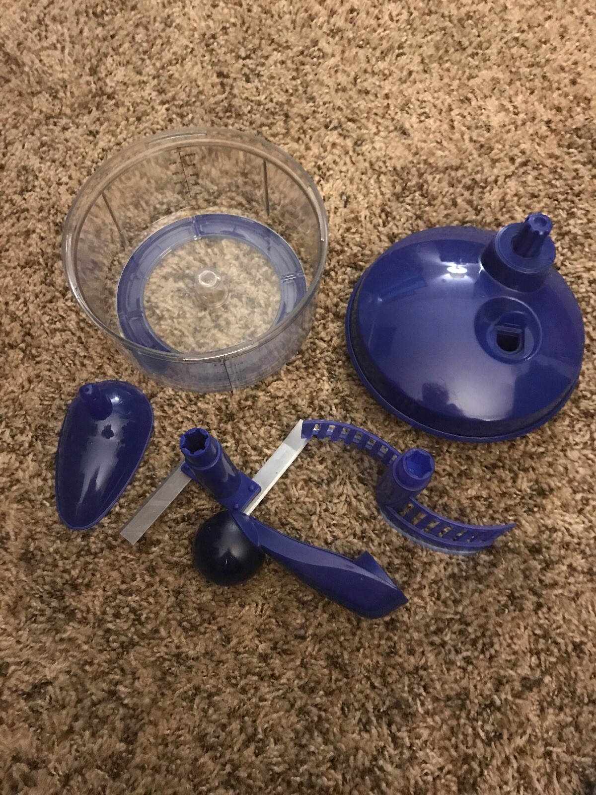 Tupperware Quick Chef Blue Food Processer Chopper 4 Cup
