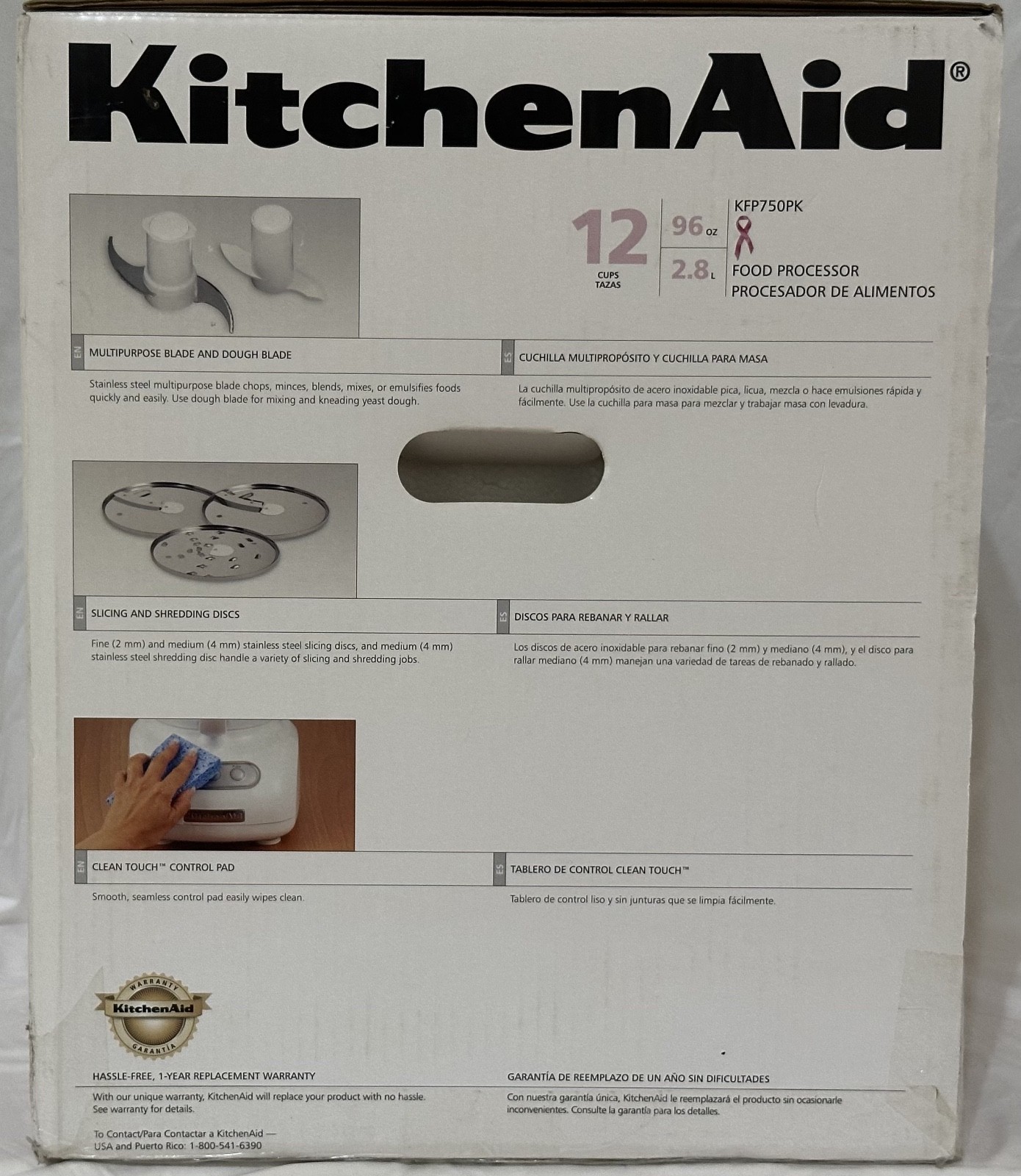 KitchenAid KFP750PK3 Food Processor with Blades – PINK RARE NEW