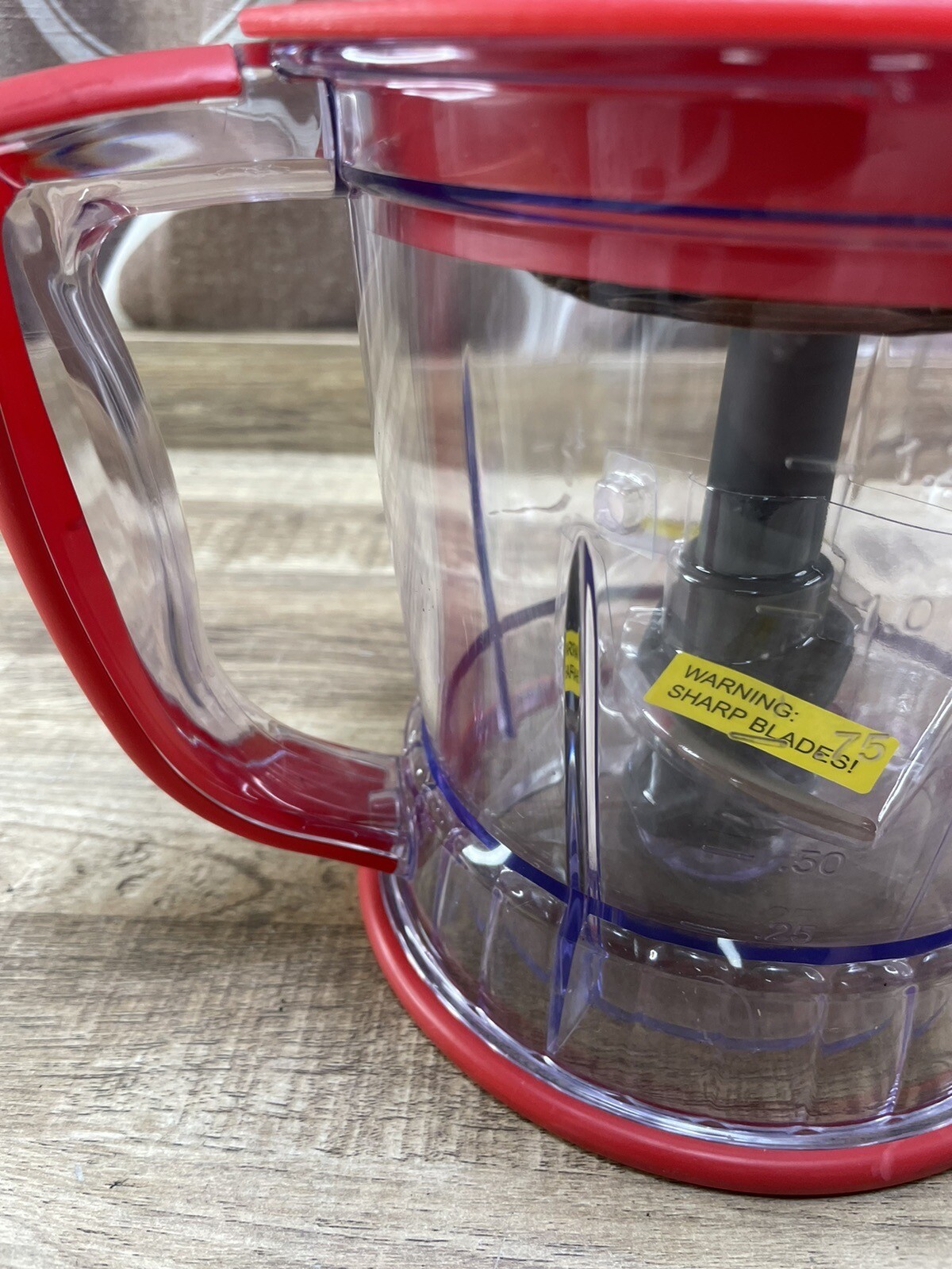 Ninja 40 oz 5 Cup Food Processor Pitcher & Lid Red QB751Q Replacement New