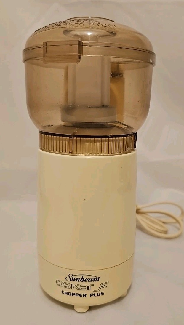 Vintage Sunbeam OSKAR Jr. Chopper Plus Food Processor Model 14131 (Tested Read)