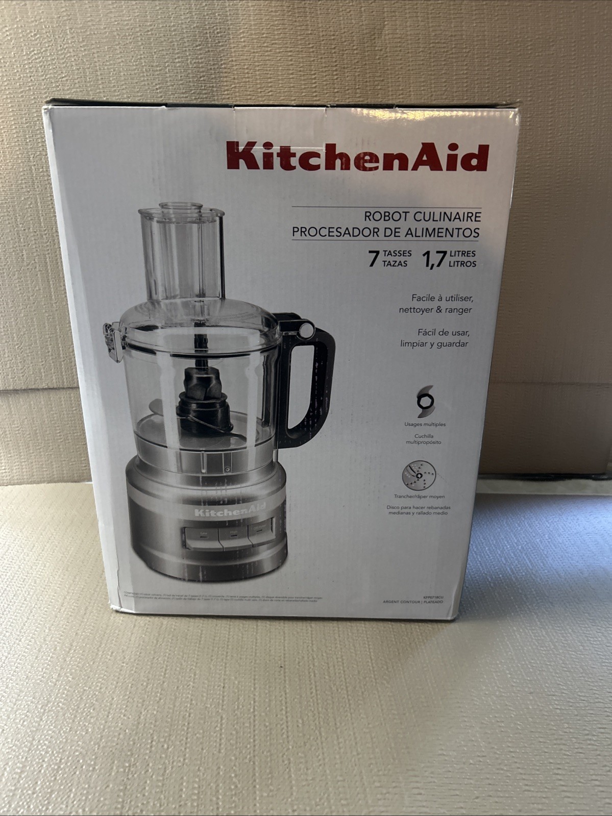 KitchenAid 7-Cup Food Processor Plus |-Contour Silver