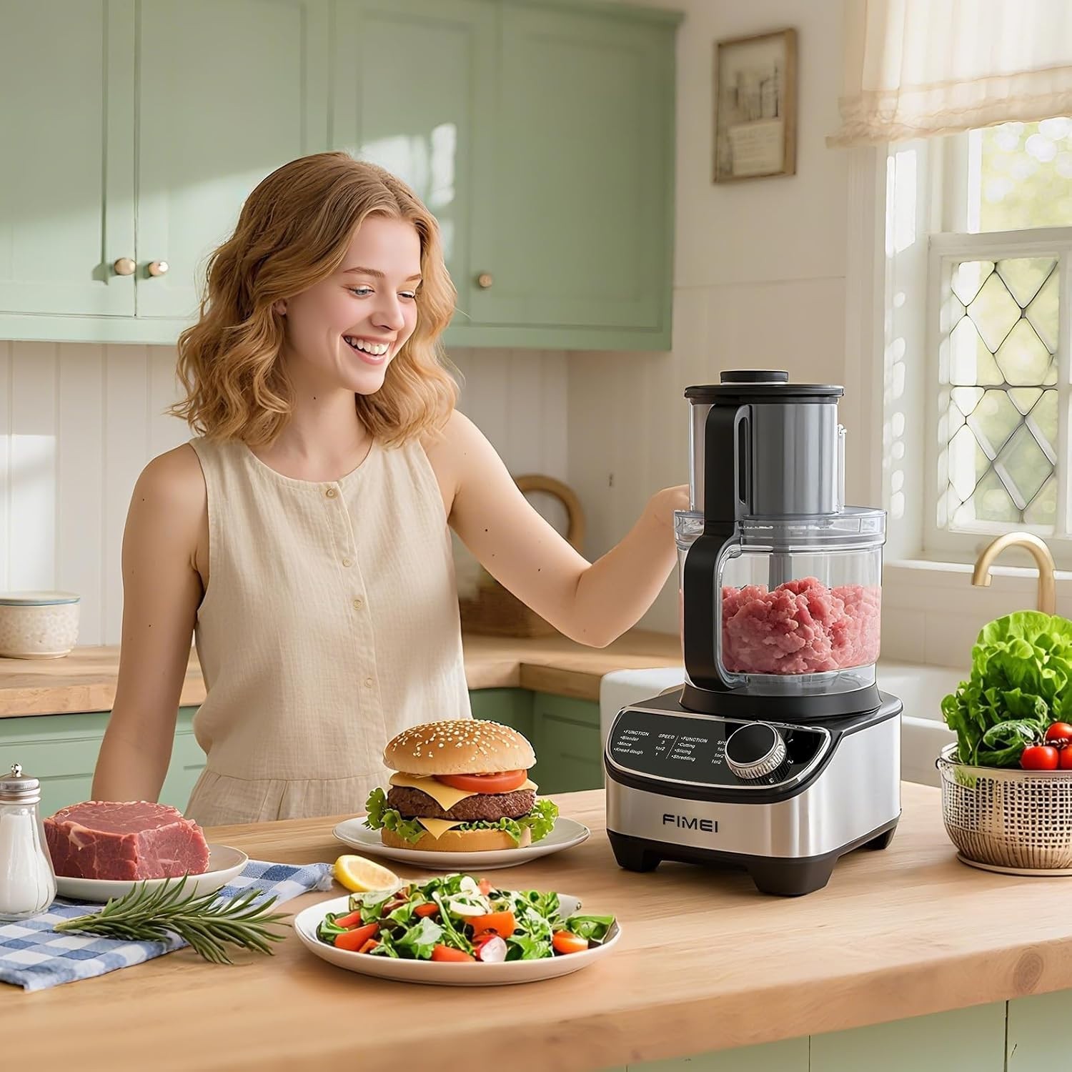 Electric Food Chopper & Processor 600W – Slicing, Chopping, Pureeing Made Easy