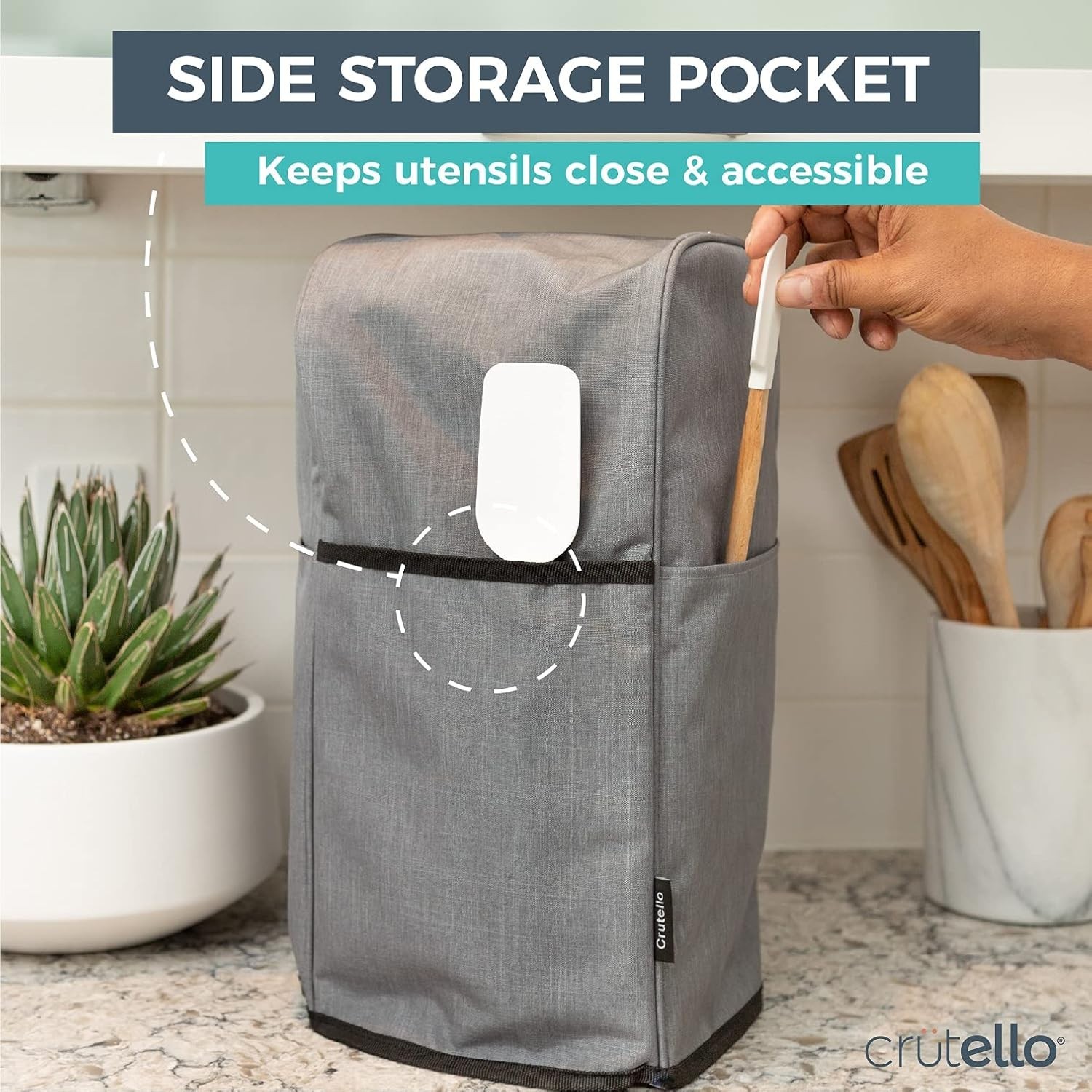 Food Processor Cover with Storage Pockets for Large Custom 11-14 Cup Processo…