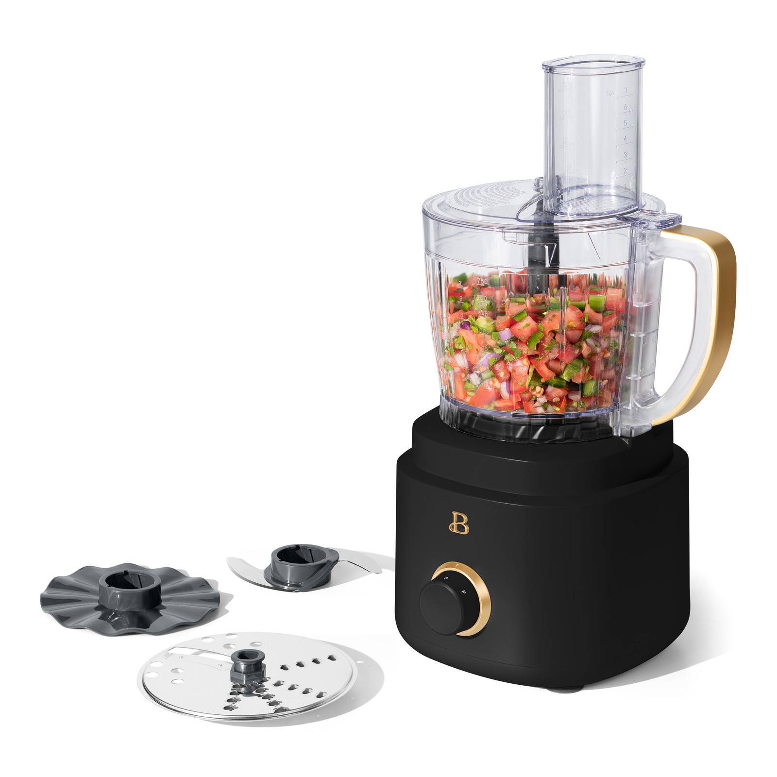 10-Cup Food Processor with Accessories, Black Sesame by Drew Barrymore