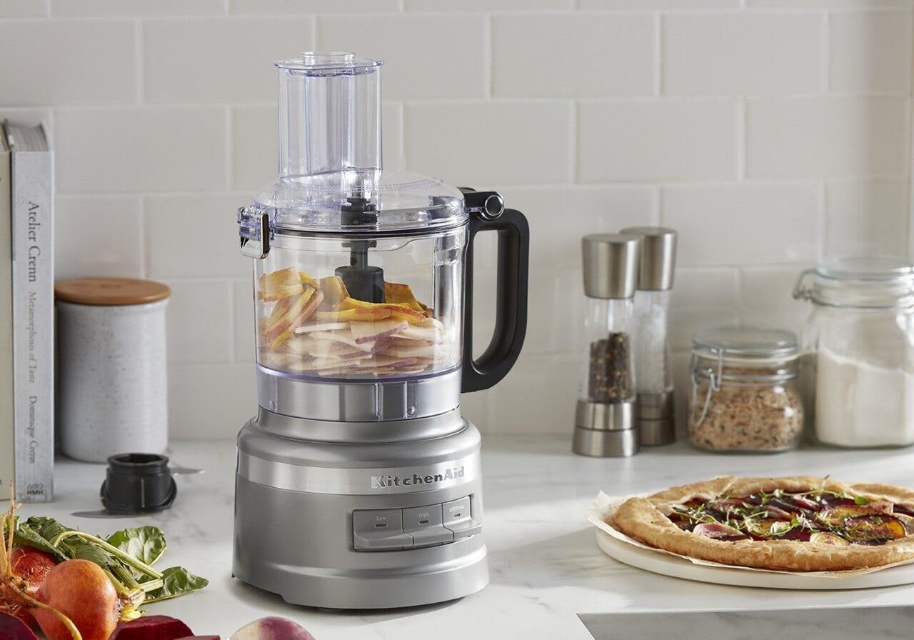 KitchenAid 7-Cup Food Processor – KFP0718, Contour Silver
