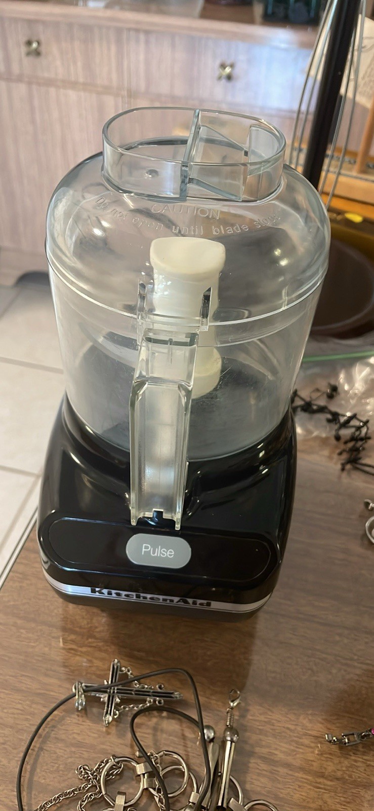 KitchenAid Mini Food Processor 3.5 Cup Pulse 1-Speed Black/Clear Base Bowl Lid