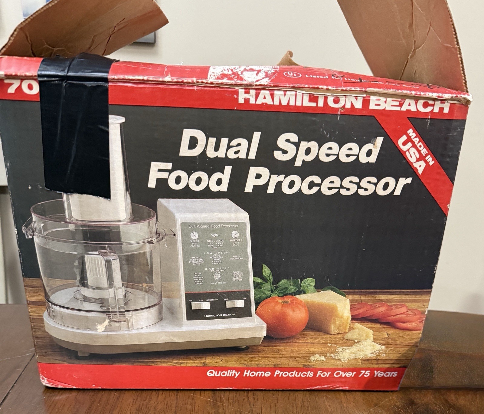 Hamilton Beach Food Processor 702W Dual Speed Slicer Shredder Vintage With Box