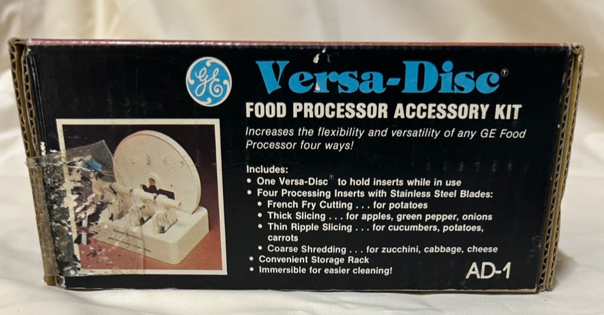 Vintage – GE AD1 General Electric Versa-Disc Food Processor Accessory Kit