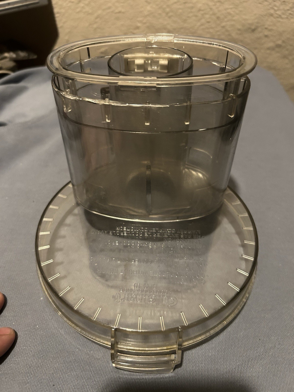 Cuisinart DLC-10 Lid Chute Replacement Parts Food Processor Clear OEM