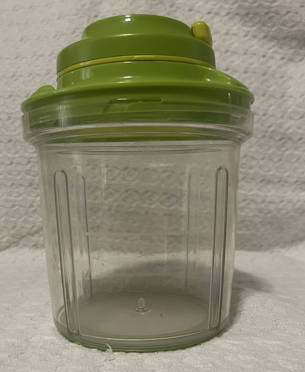 Tupperware Power Chef System Manuel Blade Mixer Paddle Margarita Green NIB New!