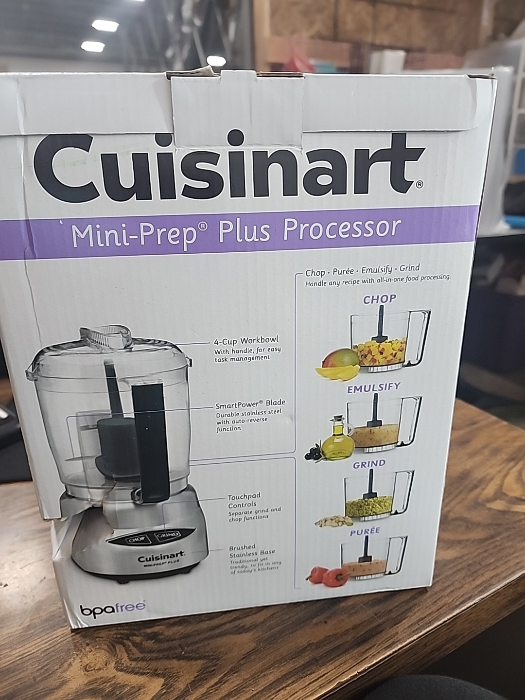 Cuisinart DLC-4CHB 1.70ft Mini-Prep Plus 4-Cup Food Processor – White