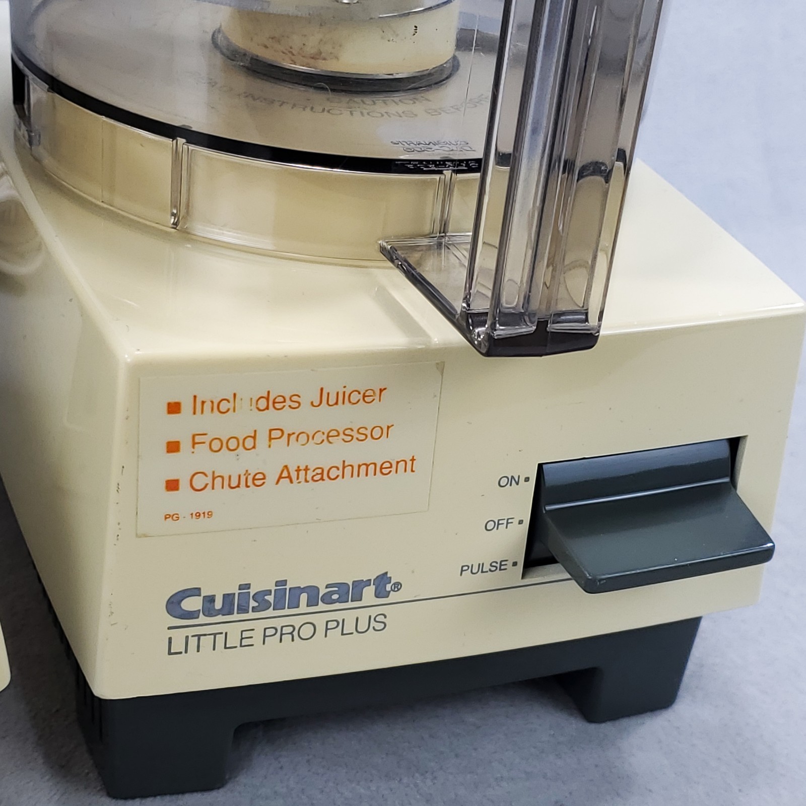 VTG Cuisinart Little Pro Plus Food Processor w/ Blade & Juicer Tested & Working