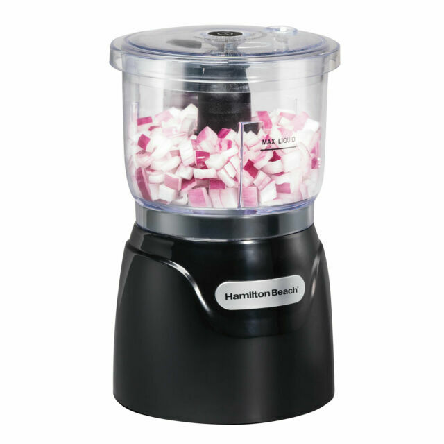 Hamilton 72850 Beach Stack & Press 3-Cup Chopper – Black