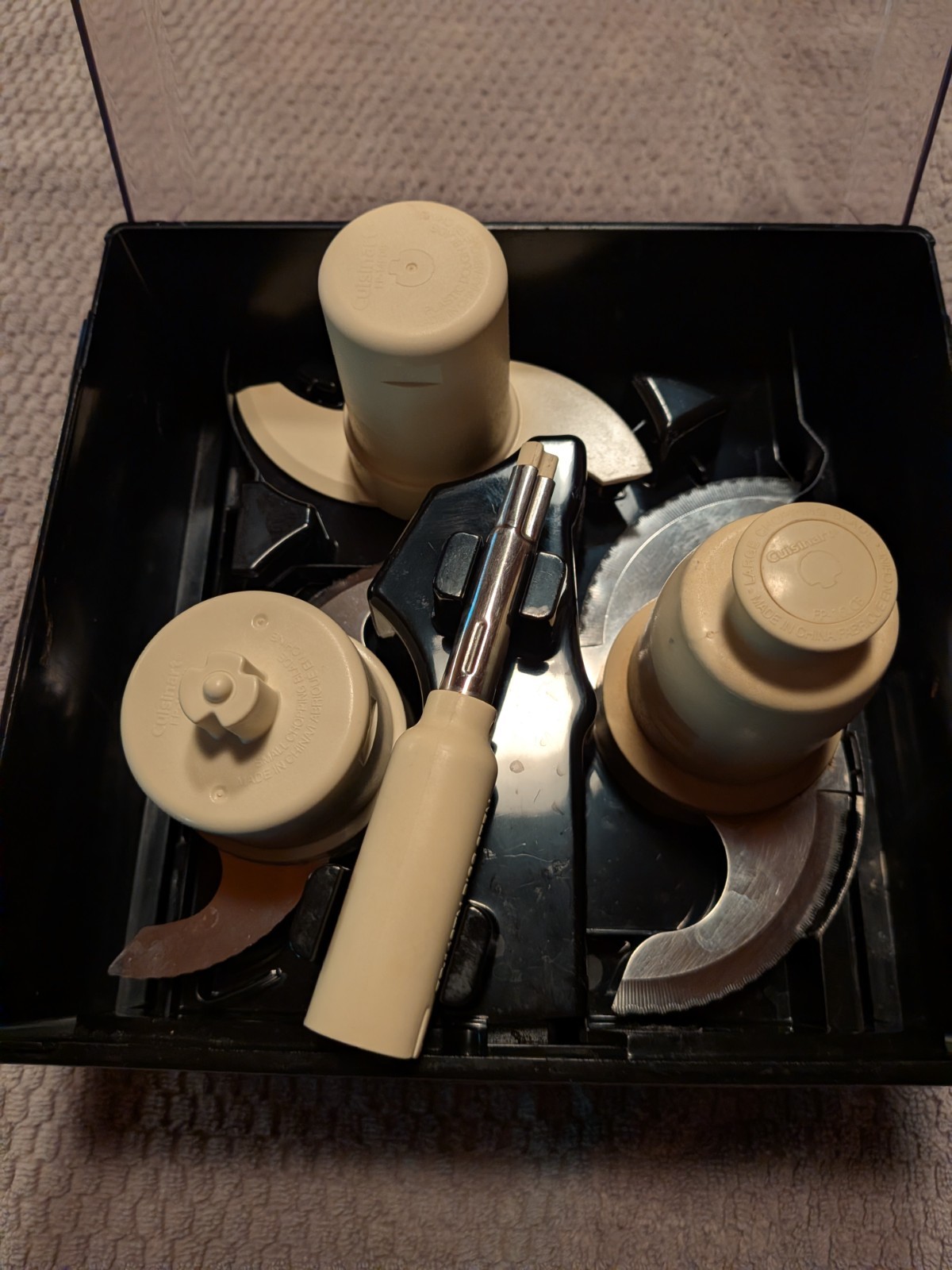Cuisinart FP-14DC Food Processor Blades Stem Shredder Slicer & Storage Box