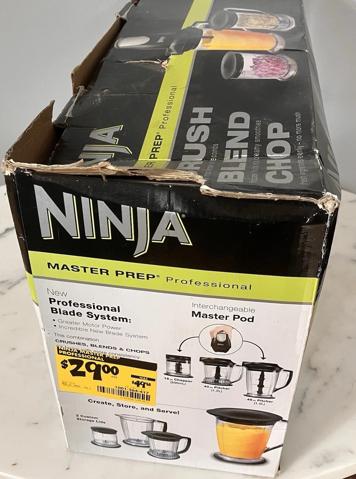 Ninja Master Prep Professional Food Processor, Interchangeable Pod, 16/40/48 oz