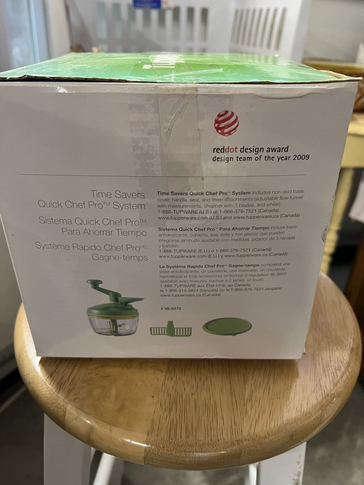Tupperware Quick Chef Pro System Manual Turn Handle Food Processor Lime Green