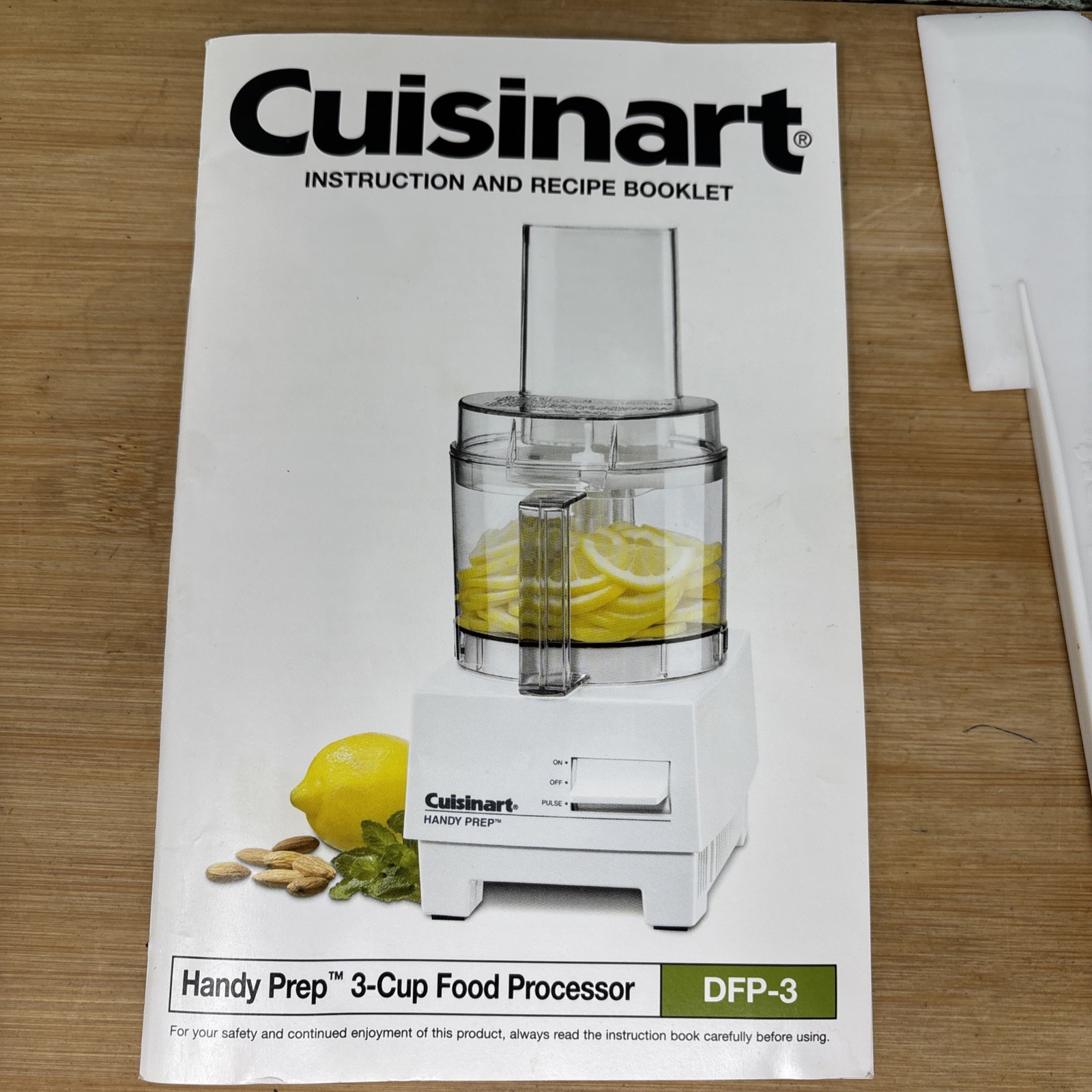 Cuisinart Handy Prep Food Processor DFP-3 Replacement Manual And Food Scraper