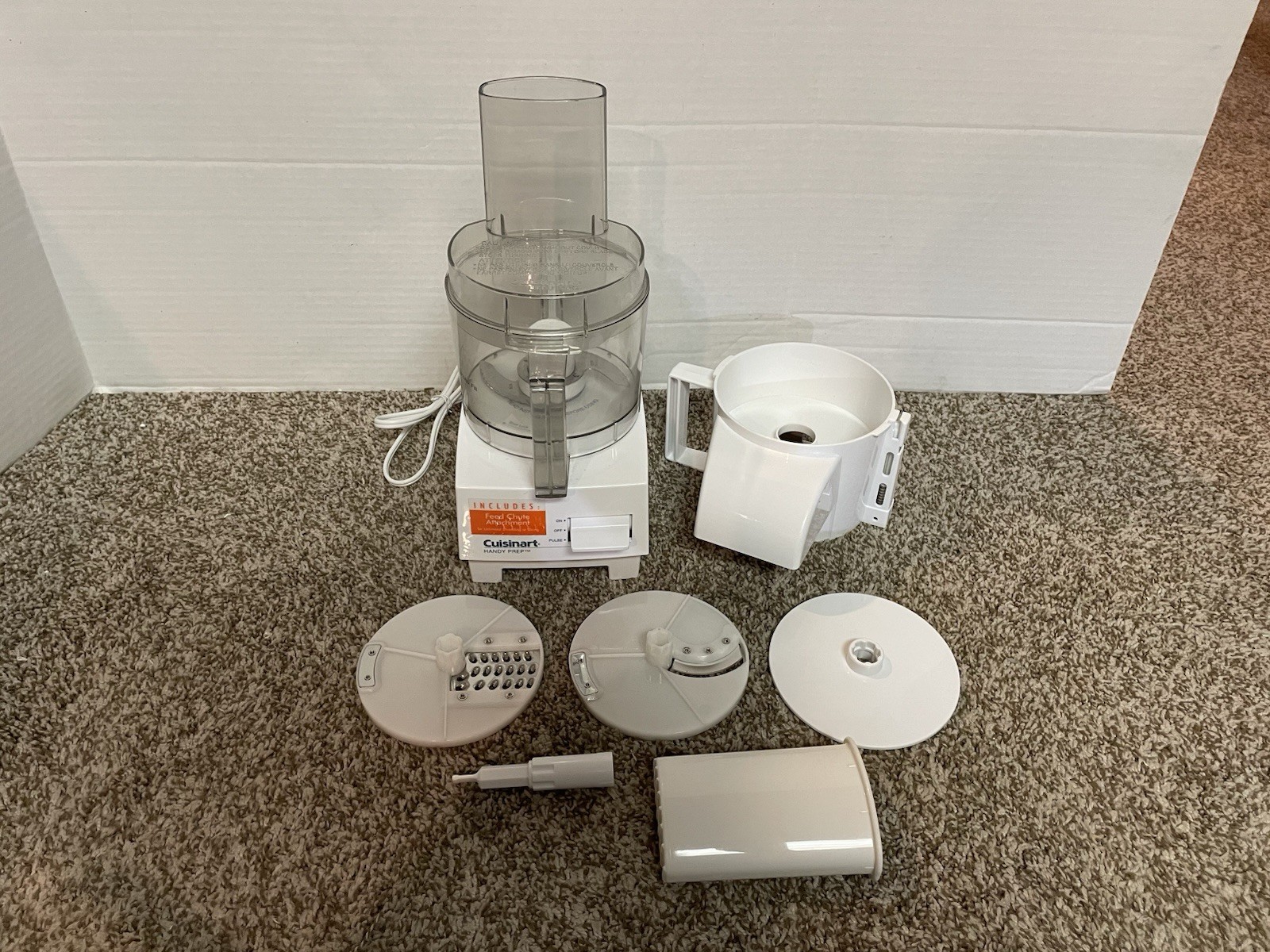 Cuisinart Handy Prep 3 Cup Food Processor DFP-3 w/Food Chute Blades FREE SHIP!