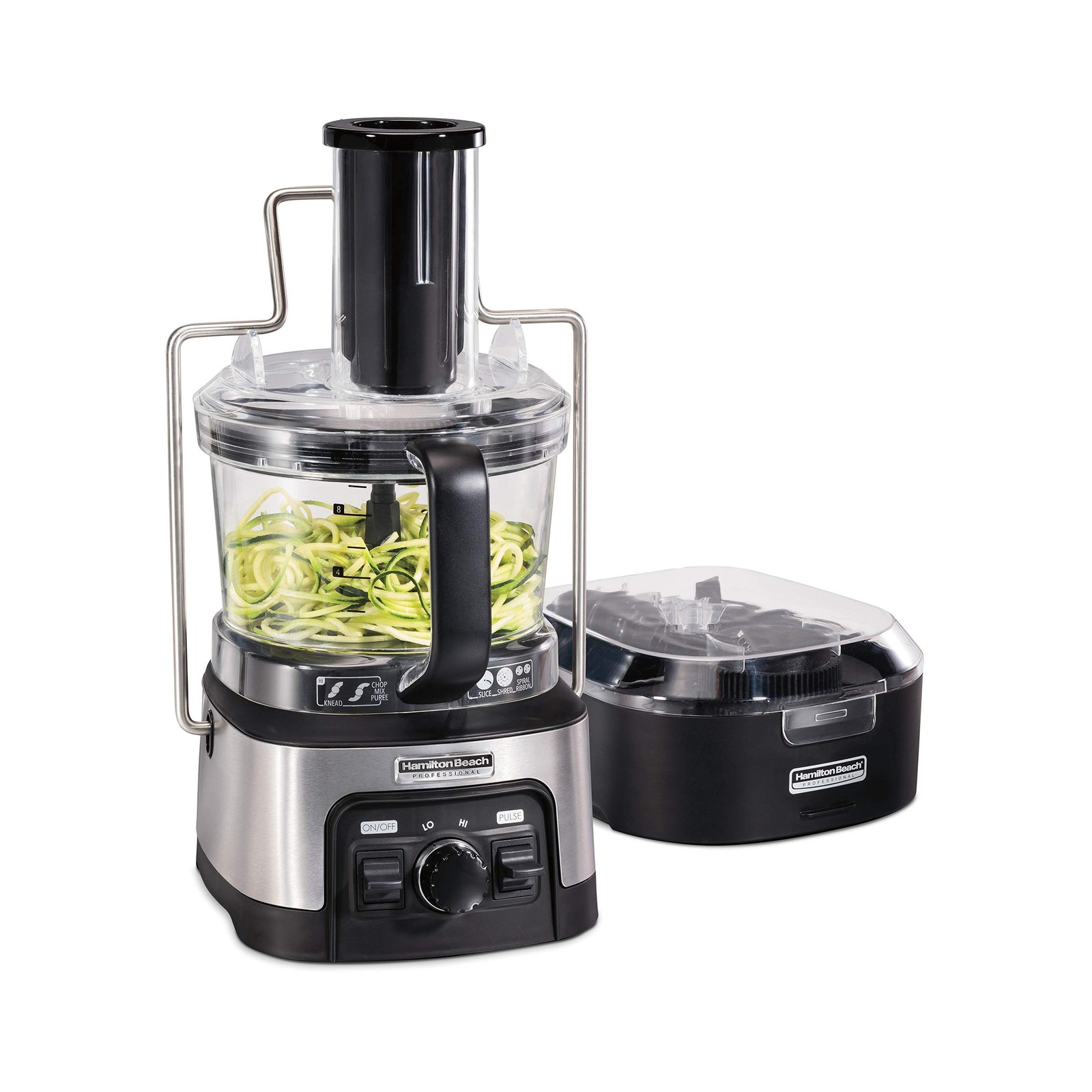 Hamilton Beach Professional Stack & Snap Food Processor & Veggie Spiralizer f…
