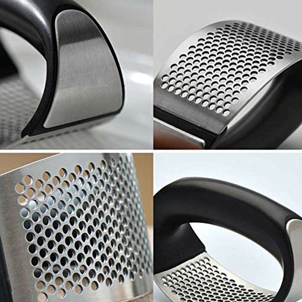 Angel’s Peel Lounge Garlic Press Rocker- Stainless Steel Garlic Mincer Crusher