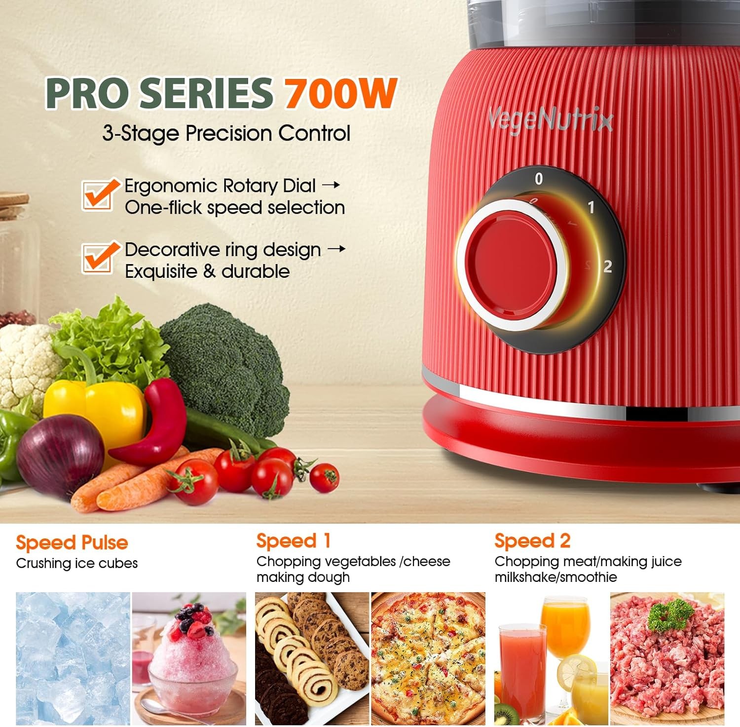 Food Processor and Blender Combo, 88 oz Food Chopper for Meat, Vegetable and Dou