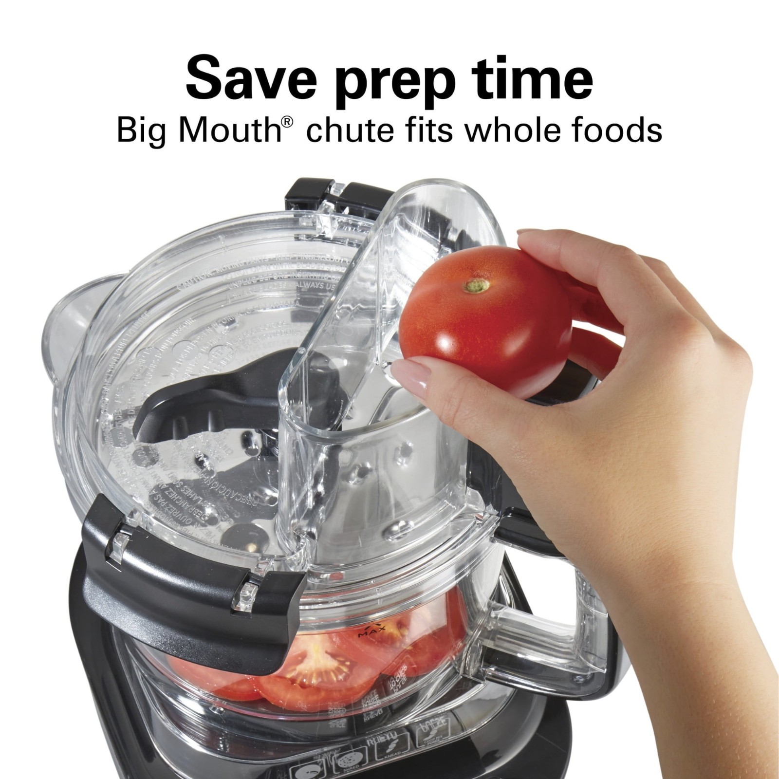 Hamilton Beach Stack & Snap 10 Cup Food Processor 500W Black Free Ship