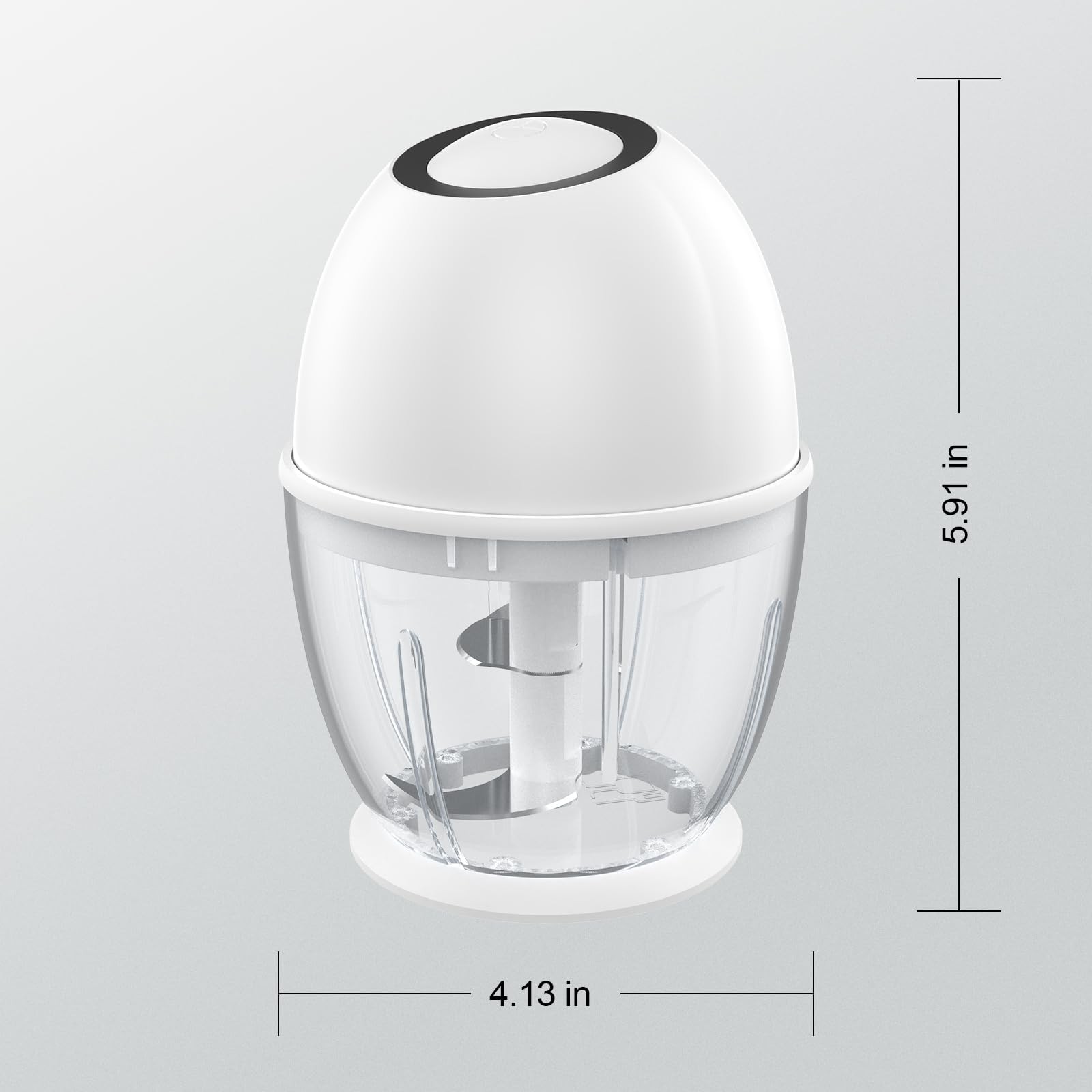 Portable Electric Garlic Chopper, 450ML Large Volume Cordless Mini Food Proce