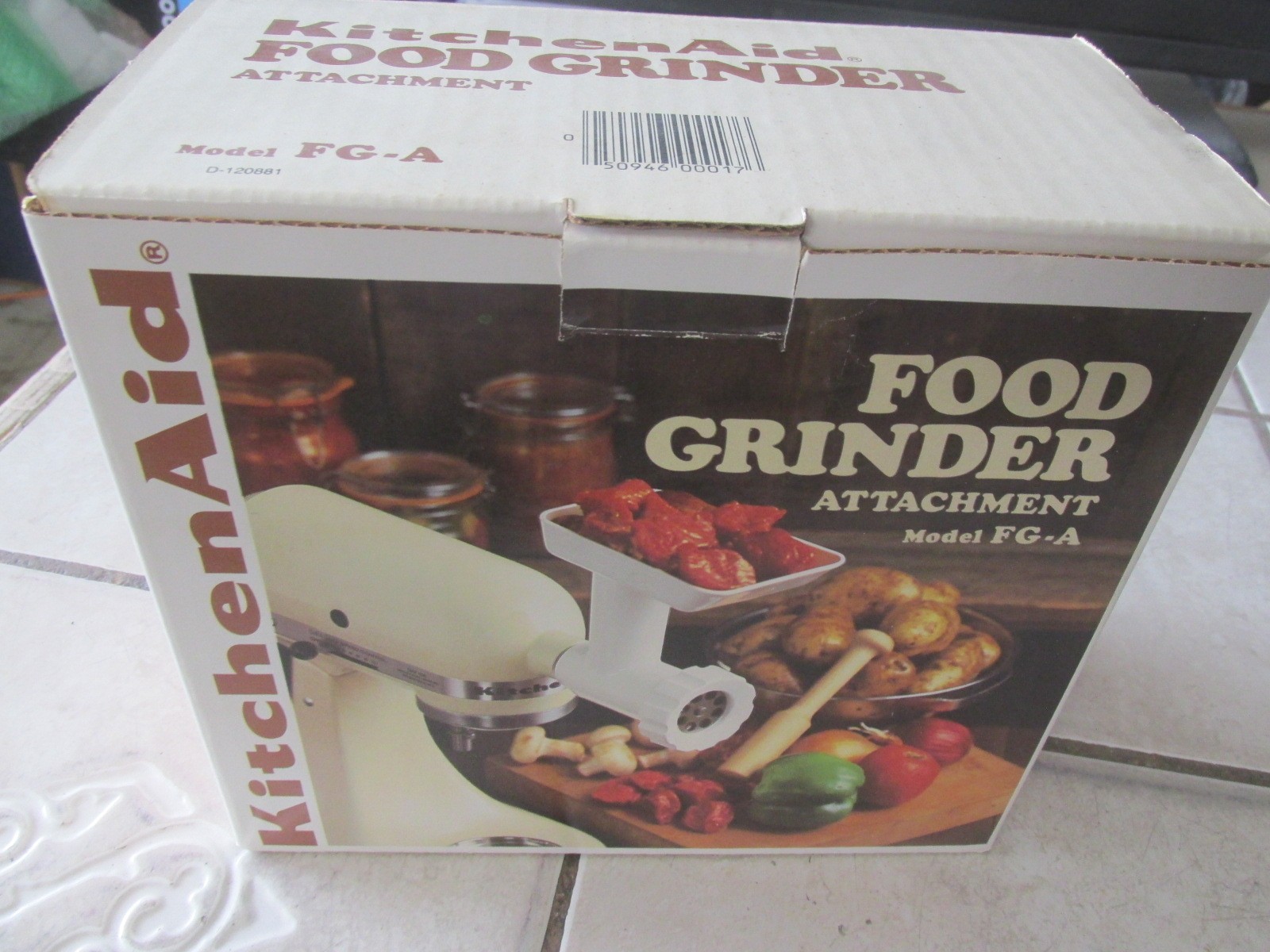 KitchenAid Meat Food Grinder Stand Mixer Attachment FGA White New In Box