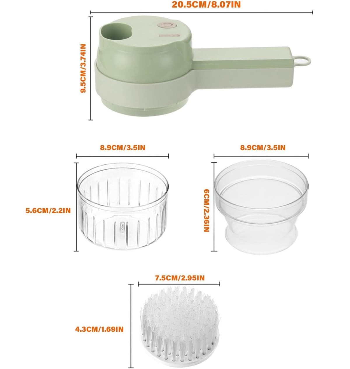 4 in 1 Handheld Electric Vegetable Cutter Set, Multifunctional Mini Electric …