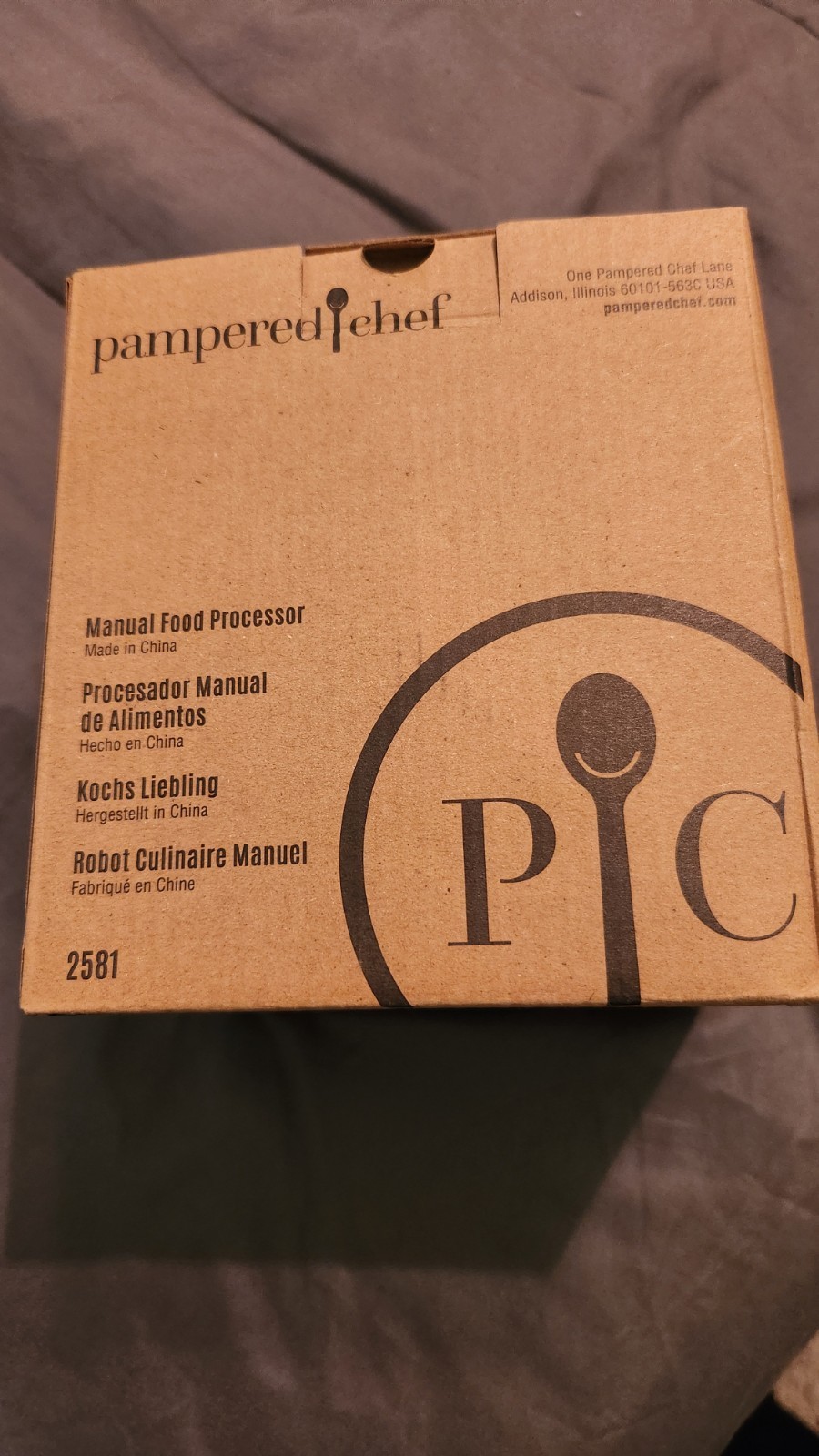 Pampered Chef Manual Food Processor 2581 White Bowl Lid