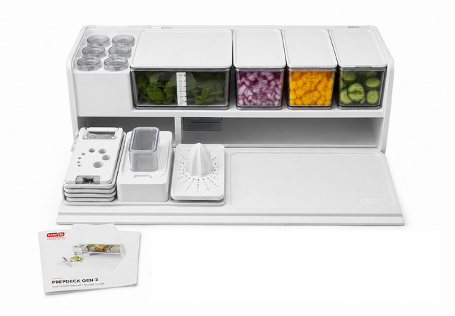 Dash Prepdeck Gen 2 Meal Prep Station w Containers Tools Cutting Board