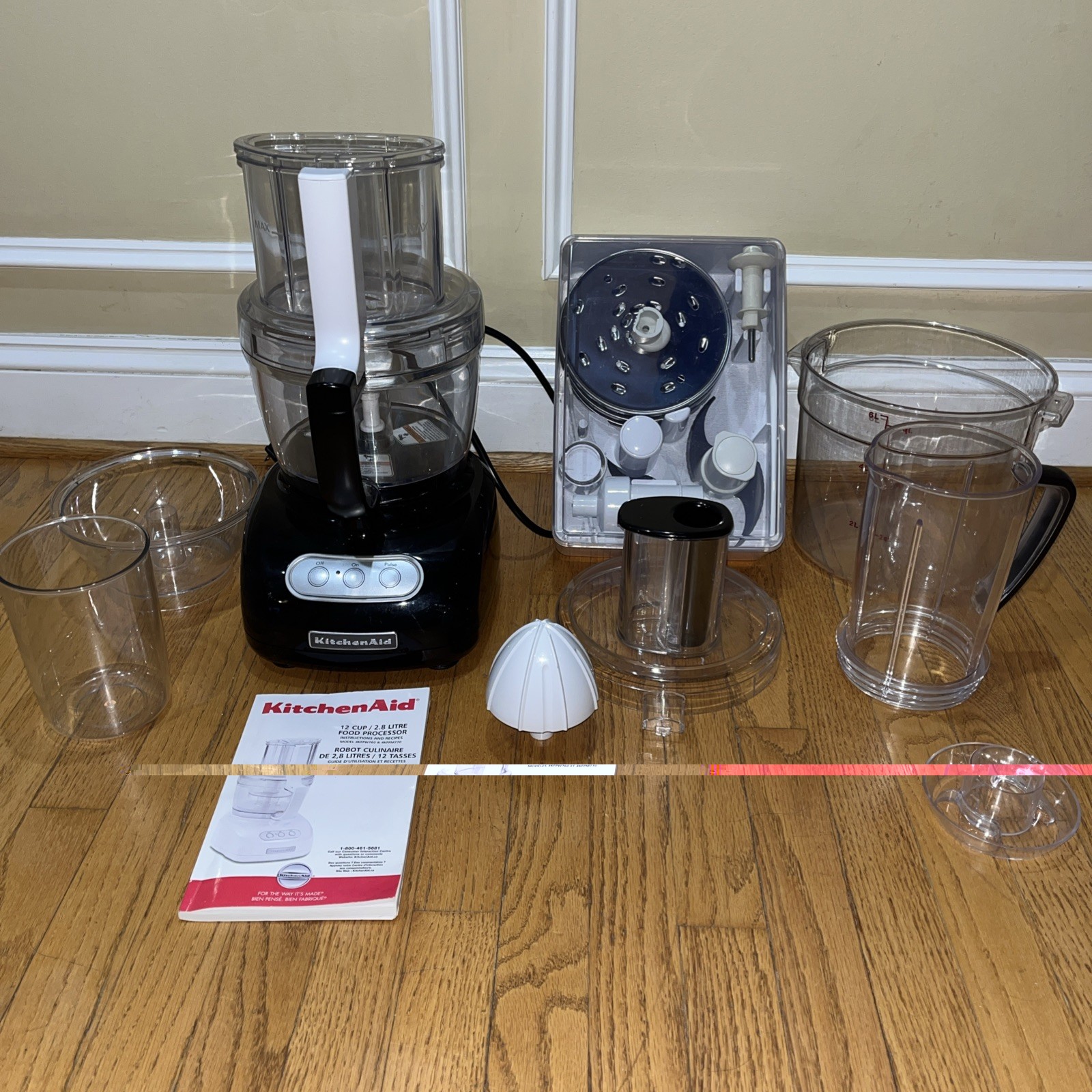 KitchenAid Food Processor 12-Cup KFP750OB1 & Blades Attachments Manual Working