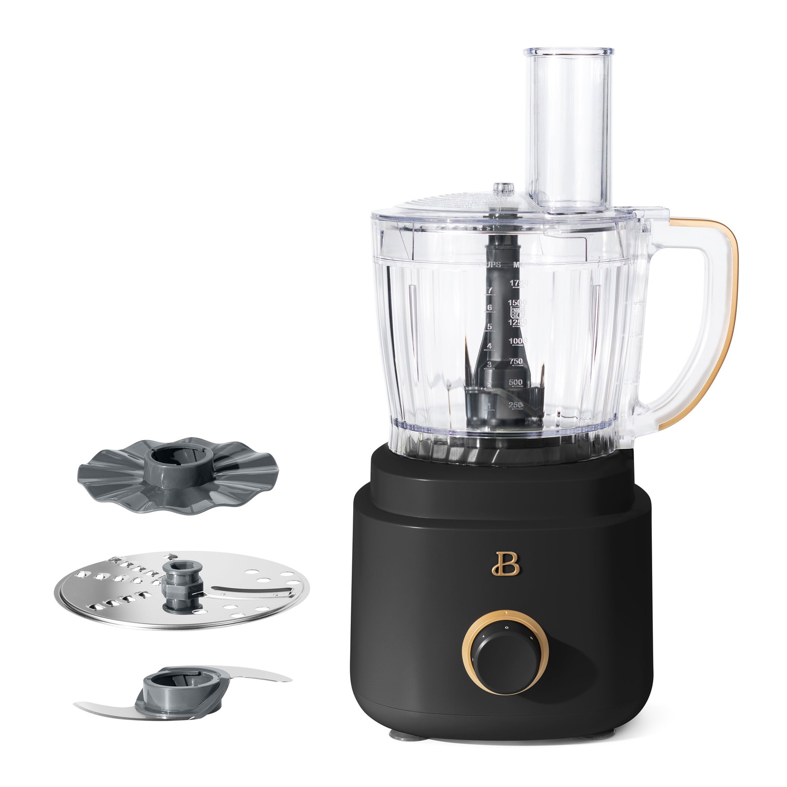 Beautiful 10-Cup Food Processor with Accessories, Black Sesame by Drew Barrymore