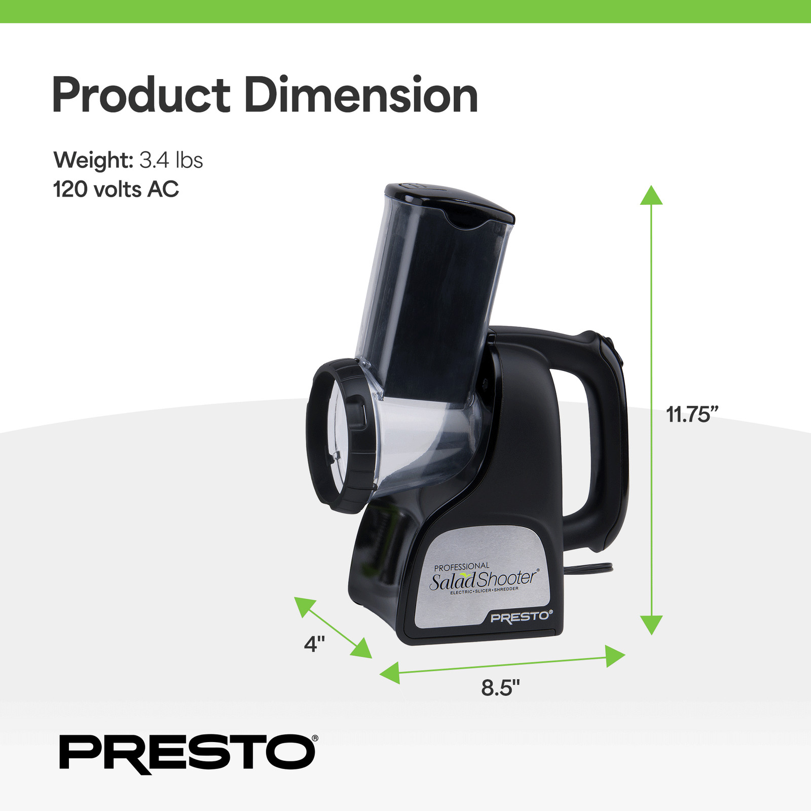 Presto Professional Electric Slicer, Shredder and Vegetable Grater (Open Box)