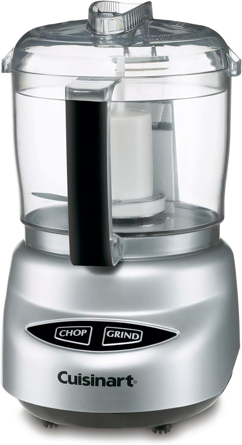 NEW Cuisinart Food Processor, Mini-Prep Plus 3 Cup, 24 Oz, Brushed Chrome Nickel