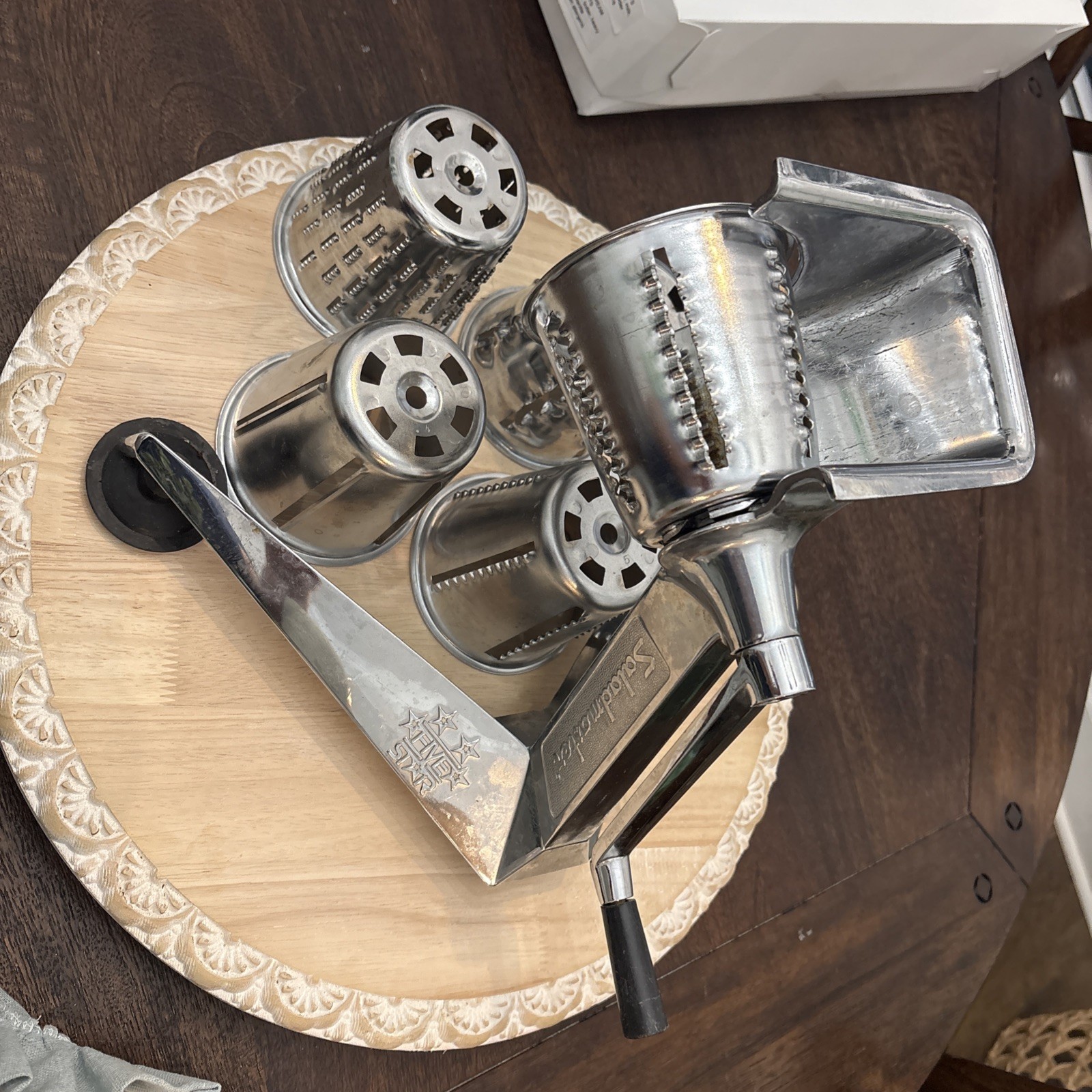 VTG Saladmaster Five Star Food Processor Grater Slicer Shredder Chopper 5 Cones