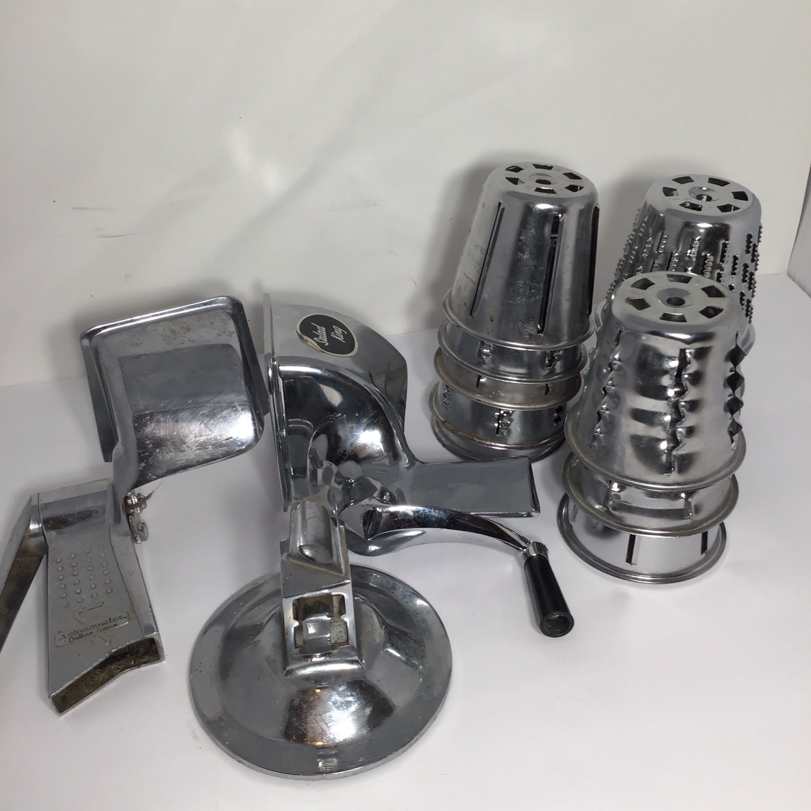 Vitg Salad King Manual Food Processor Set Cones Attachments