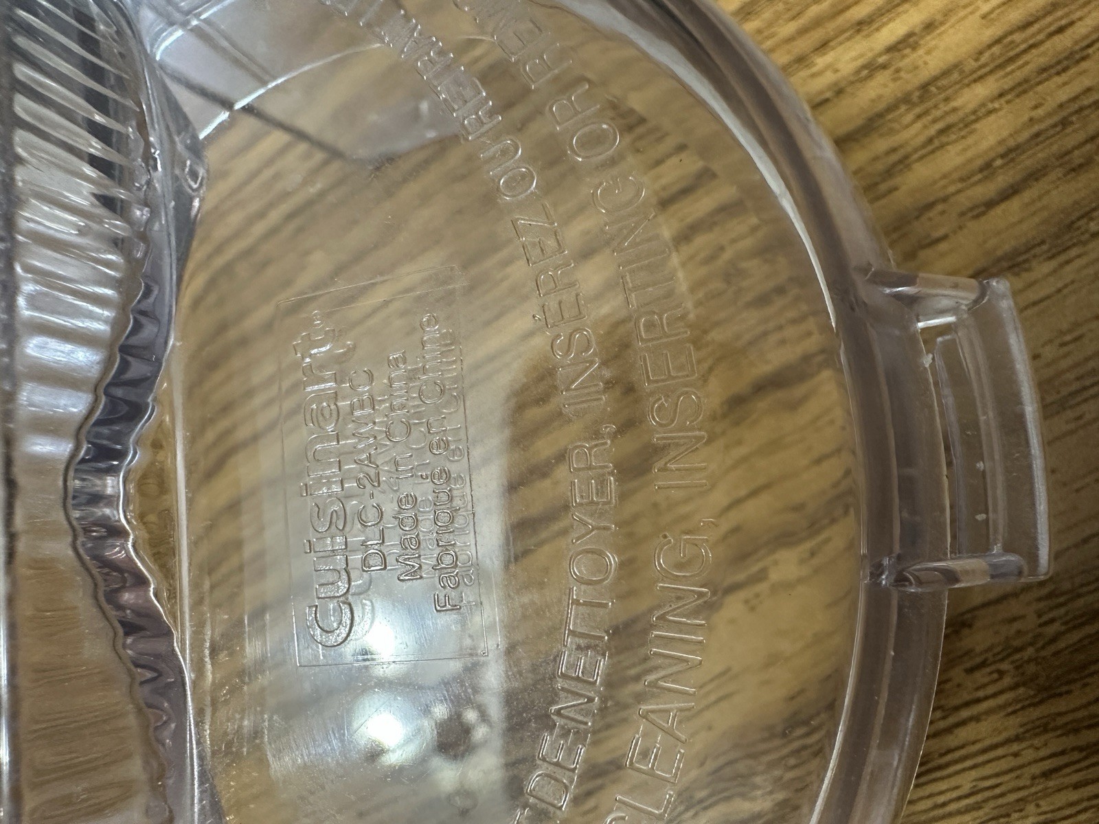 Cuisinart DLC-2A Mini-Prep Plus Work Bowl Rep LID Replacement Part DLC-AWBC