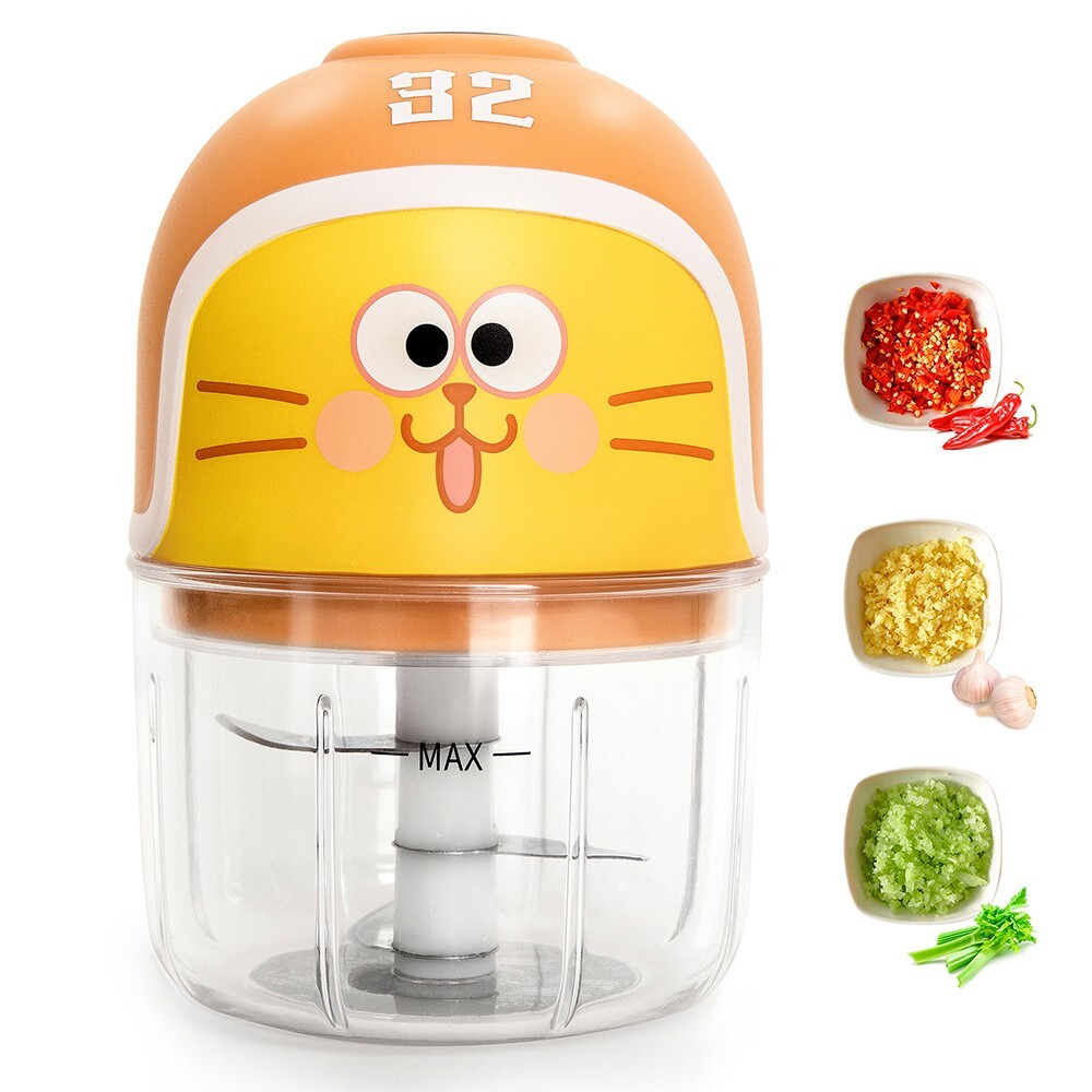 Electric Mini Garlic Chopper Crusher Grinder for Vegetable Fruit Food Nut Meat